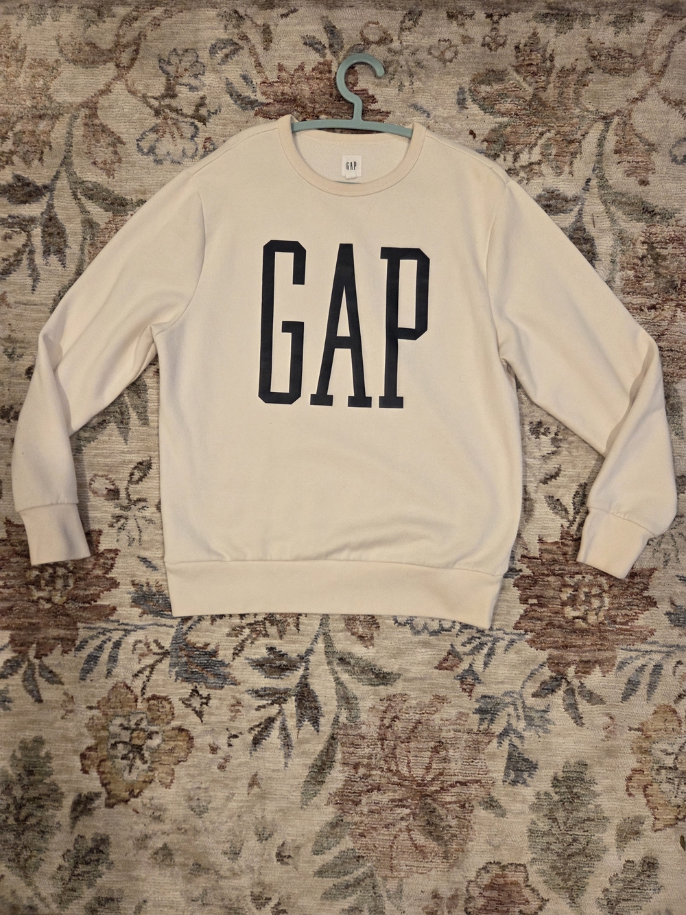 GAP Men's Big Gap Logo White Crewneck